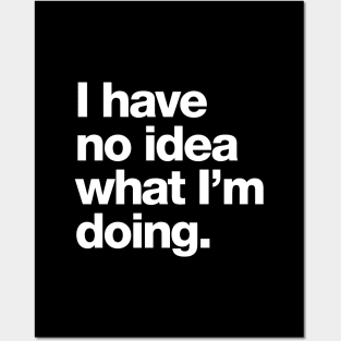 I have no idea what I'm doing. Posters and Art